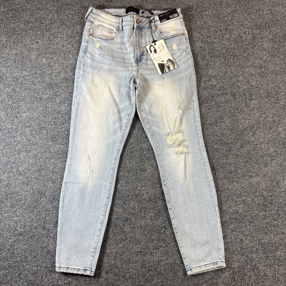 Kendall+Kylie Womens Jeans 11 30 Ultra Babe Skinny Blue Denim